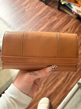 Tan Leather Wallet Organizer